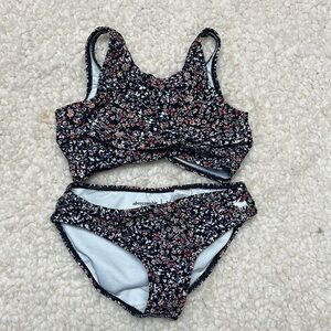 Girls Abercrombie Kids two piece swimsuit, 7/8, floral bikini